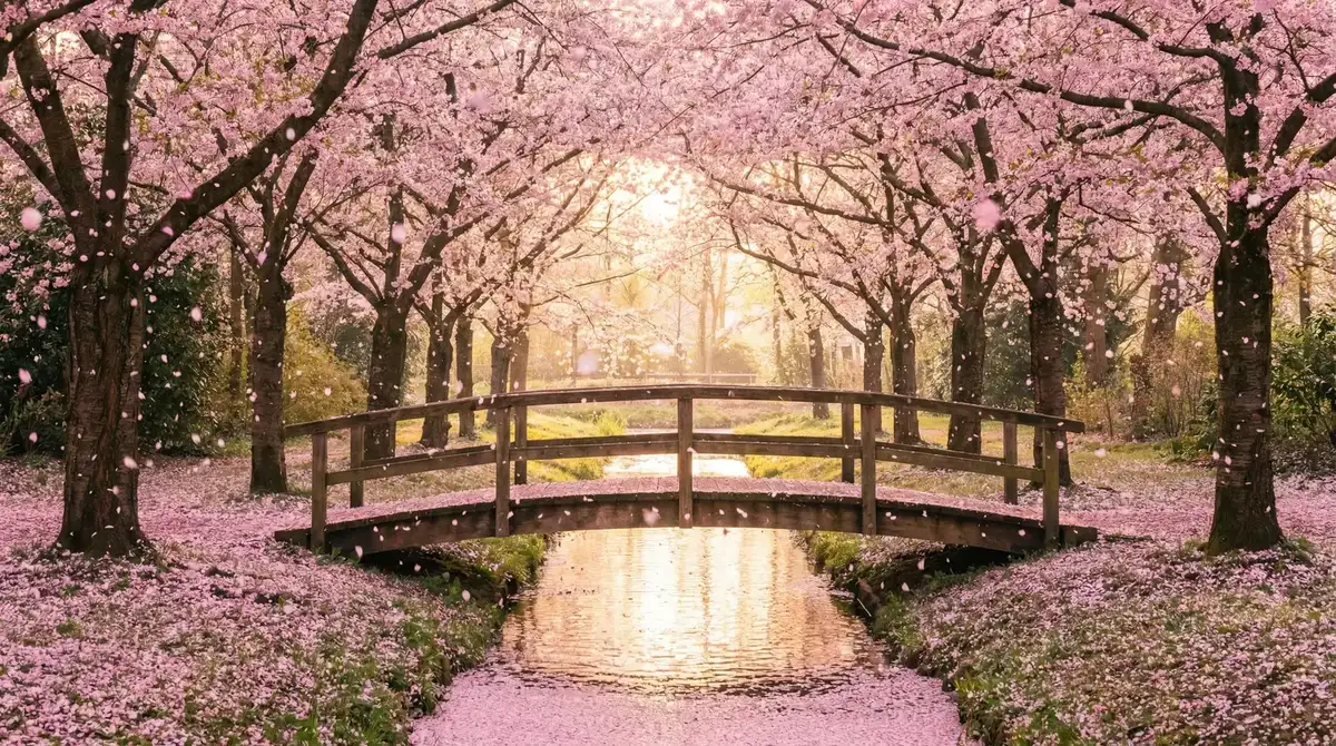樱花桥畔 - 青娱乐极品视觉盛宴 唯美风景